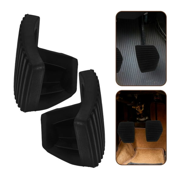 BESTOYARD 1Pair Black Rubber Brake Pedal Cover Replacement for Car Improved Grip and Control