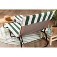 thumbnail image 5 of Hunter Green Stripe Lounge Chair Beach Towel With Top Pocket 26x82, 5 of 6