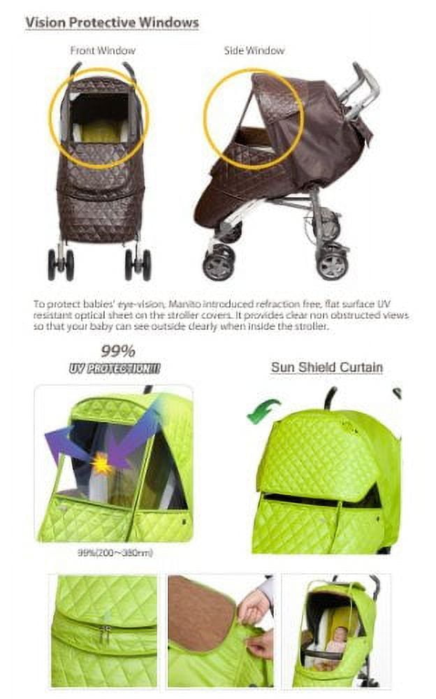 Manito Castle Alpha Stroller Weather Shield (Purple)