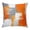 Orange Gray White, variant on Navy Blue Stripe Nautical Pillow Covers 18x18 Inch, Aqua Anchor Summer Coastal Linen Pillowcase with Invisible Zipper, Decorative Throw Pillow Covers Cushion Case for Couch Sofa Bed Living Room