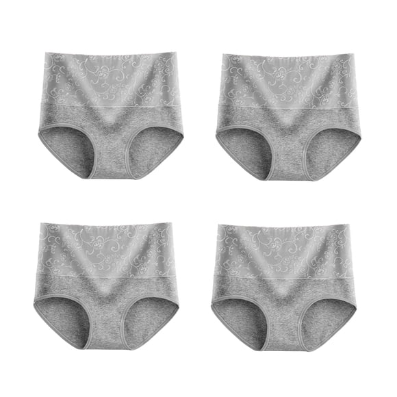 Qarigey Ropa interior Lencería de cintura alta Body Shaping Ladies Briefs Cómodo Sexy Control Bragas Calzoncillos de talla grande Ropa interior Gris L