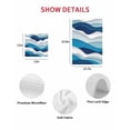 thumbnail image 7 of Blue Ombre Kitchen Dish Towels for Drying Dishes Set of 2, Modern Geometric Abstract Art Moire Waffle Weave Microfiber Hand Tea Bathroom Towels Quick Dry & Absorbent Towel 15.7x23.6, 7 of 7