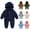 Gray, variant on XMMSWDLA Animal-Themed Kids Sets Newborn Baby Bear Outfit Suit Girls Boys Fleece Jumpsuit Romper Hooded Winter Snowsuit Clothes Army Green Trendy Kids Fashion Sets