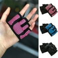 thumbnail image 1 of Fairnull Four Finger Women Workout Gloves Fitness Gym Yoga Exercise Hand Palm Protector, 1 of 8