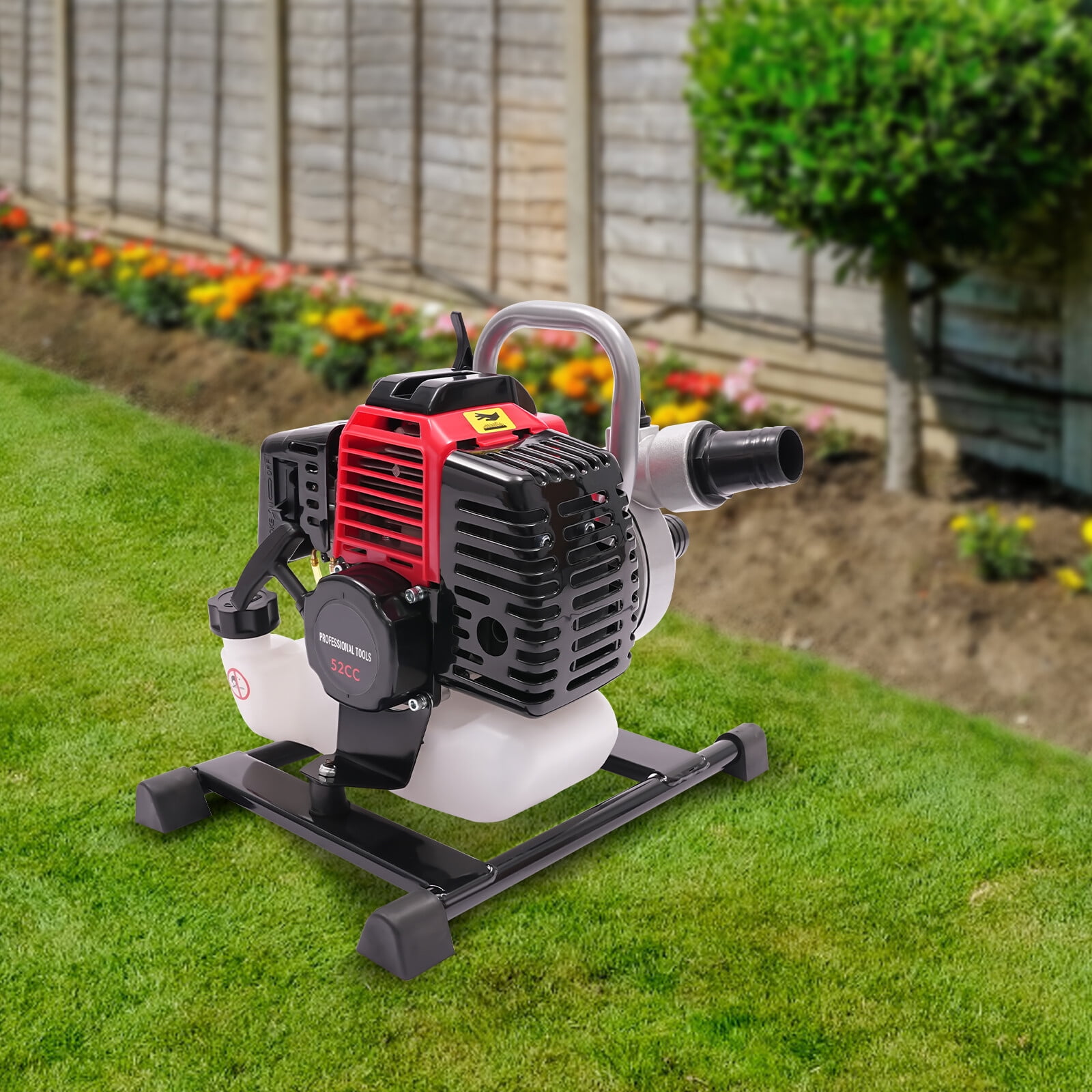 1.7KW 2Stroke Water Pump 52CC Gasoline Water Transfer Pump Single-cylinder 95dB for Pumping and Irrigation