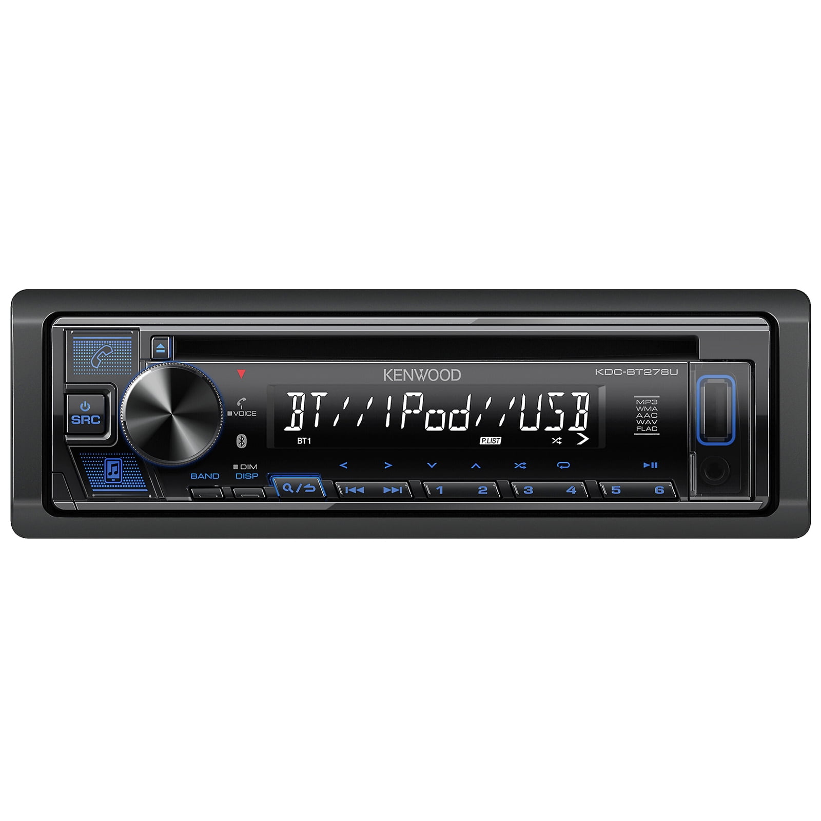 Kenwood Single DIN In-Dash Bluetooth USB AUX AM/FM CD Player Kenwood Single DIN In-Dash Bluetooth USB AUX AM/FM CD Player