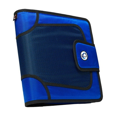 Case it 1u0022 Nylon Ring Binder with 8 Pockets, 8.5u0022 x 11u0022 - Blue