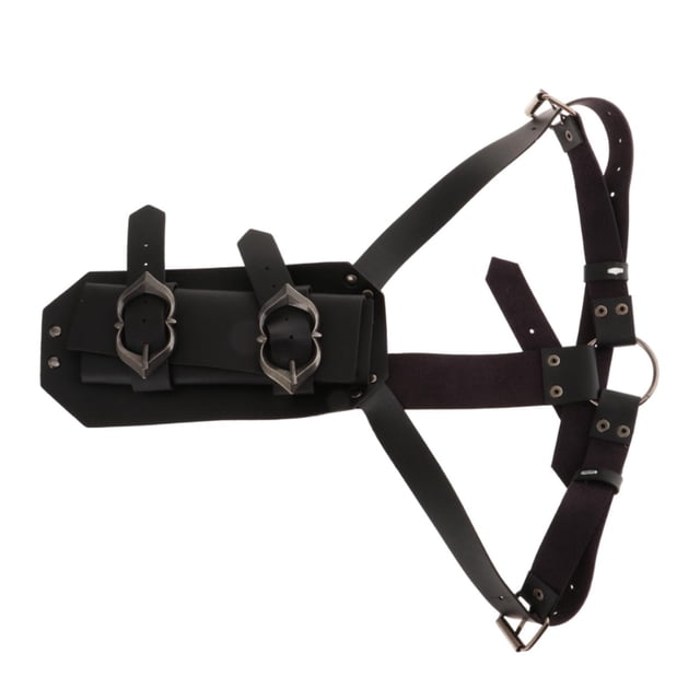 Vaina de guerrero medieval Hugo Accesorios disfraz cosplay Soporte de Cuero PU Negro