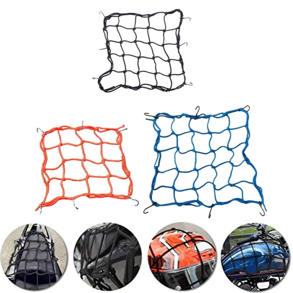 Sportteer Bike Rear Cargo Net Bike Holder Bike Rear Cargo Net Elastic Storage Organizer with Hook Universal Fit Bicycle Holder