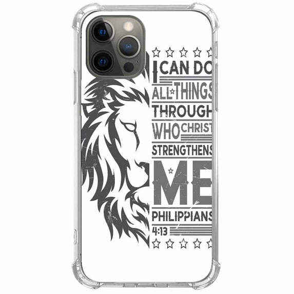 Philippians 4:13 ,Bible Verse Case for iPhone 11 Pro ,Aesthetic Art Design Pattern TPU Shock Proof Cover Case