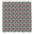 thumbnail image 2 of Ambesonne Modern Art Shower Curtain, Retro Minimalist Vortex, 69"Wx70"L, Burgundy White, 2 of 4
