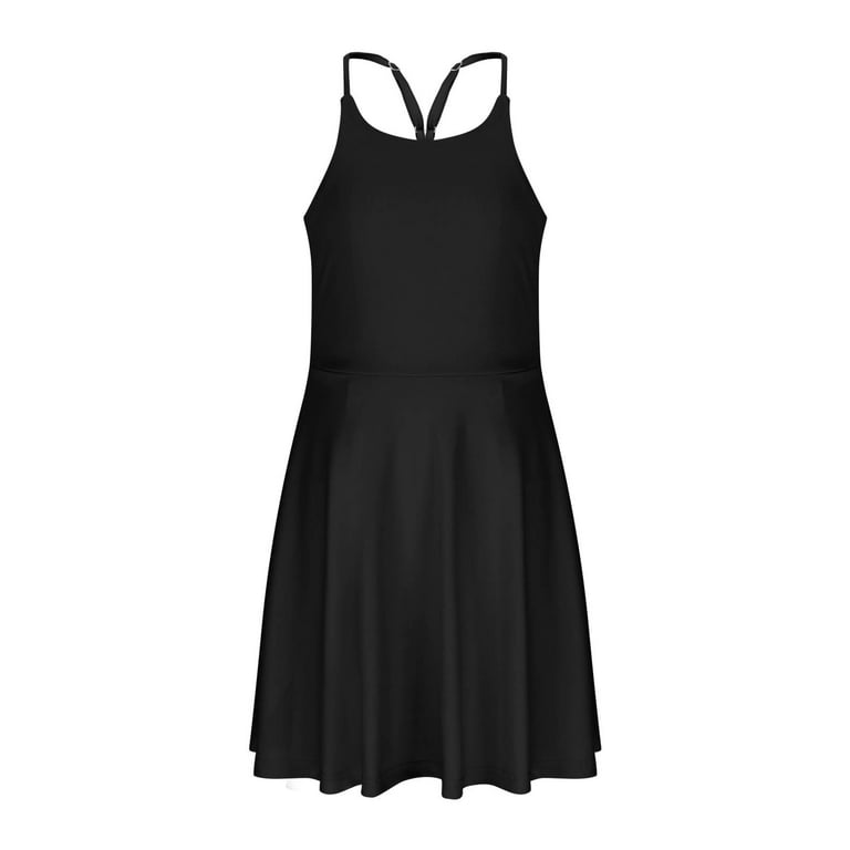Delliss Girls Tennis Dress Built in Shorts Summer Adjustable