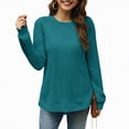 thumbnail image 2 of kaprioy Women's Mock Turtleneck Long Sleeve Shirts Fall Ribbed Tops Fleece Basic Layering Soft Thermal Undershirts Tee Long Sleeve Shirts For Women Casual Fit Fall Lightweight Sweaters, 2 of 5