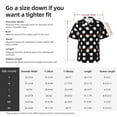 thumbnail image 5 of Pofeuu Black and White Polka Dot Print Hawaiian Shirt for Men Sleeves Casual Button Down Summer Beach Dress Shirts T-Shirts,3X-Large, 5 of 7