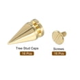 thumbnail image 3 of Unique Bargains 16Pack Cone Spike Stud Rivet, 10x20mm Screw Back Tree Studs and Spikes for Leather Craft(Gold), 3 of 8