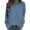 Blue, variant on Fiaer Women's Crew Neck Long Sleeve Sweatshirt Classic Loose Casual Pullover Shirts Soft Fall Solid Color Tops Red XL