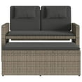 thumbnail image 6 of vidaXL Reclining Patio Bench with Cushions Outdoor Garden Balcony Poly Rattan, 6 of 12