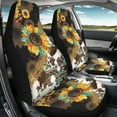 thumbnail image 3 of Jeiento Sunflower Car Seat Covers Front Seats Only for Men Southwest Aztec Auto Car Seat Cushion Covers Full Set of 2 Universal Fit for Most Cars,SUV,Sedan,Truck,Southwestern Native Style, 3 of 7