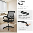 thumbnail image 6 of Home Office Chair Desk Computer Chair Adjustable Ergonomic Lumbar Support Armrest Executive with High Density Mesh 360 Degree Swivel Chair for Men Women Adults, Black, 6 of 8