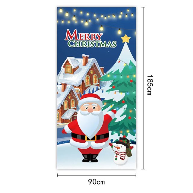 Decoración de fondo de Navidad de Año Nuevo, tela colgante, Fondo de puerta de Navidad, tapiz de decoración de fiesta, cubierta de puerta