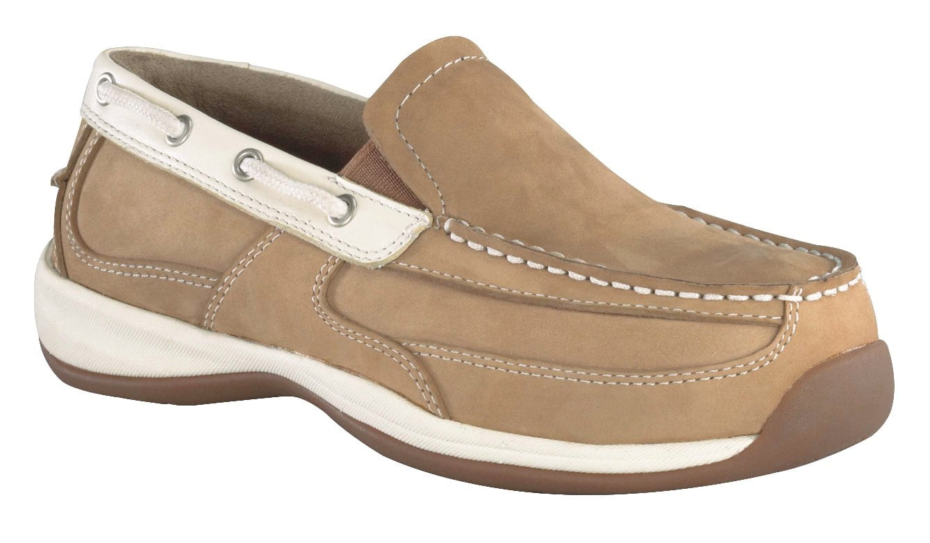 rockport steel toe boat shoes