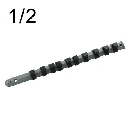 3pcs Socket Storage Rack Socket Organizer Tray 350mm Socket Rail 1/4 3/8 1/2in