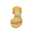 thumbnail image 5 of BLISSFUL STEP Women's Shoes Dual Straps Mid Block Heel Slide Sandals Yellow 9, 5 of 8