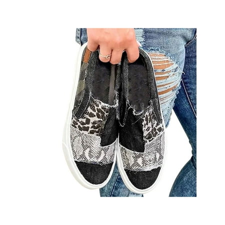 

Avamo Women s Canvas Sneakers Lightweight Slip on Flats Shoes