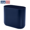 thumbnail image 6 of iDesign Small Slim Plastic Bathroom Trash Can, Garbage Can for Bedroom, Office, Desk, Dorm, Navy Blue, 6 of 6