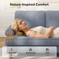 thumbnail image 6 of Patbrela 87" Sofa Couch, Comfy Extra Deep Seat 3 Seater Couch for Living Room with Soft Upholstered Round Arms, Free 2 Pillows, Gray, 6 of 10