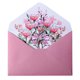 thumbnail image 1 of Sobre de boda, carta de invitación, tamaño A5, carta de amor escrita a mano, papel para cartas, juego de sobres con flores de primavera cálidas, contiene 2 sobres, 4 papeles para cartas, 1 of 6