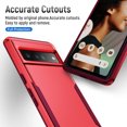 thumbnail image 4 of Feishell Case Fit for Google Pixel 7 Pro 6.7 inch,Military Grade Shockproof Protection Hybrid Armor Double Layer Hard PC + Soft TPU Drop Resistant Anti-Fingerprint Phone Cover,Red, 4 of 7