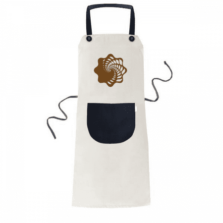 

Octagonal Circular Infinite Hollowing Apron Adjustable Bib Cotton Linen BBQ Kitchen Pocket Pinafore