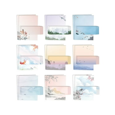 Better Office Stationery Kits Assorted Japanese Watercolor Designs 50/Set (63901)
