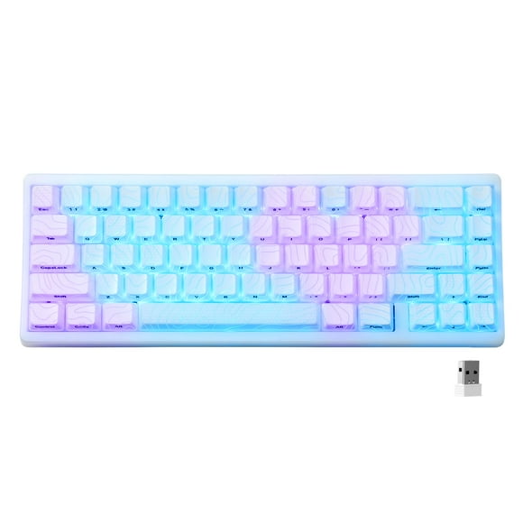 HITIME x XVX M67 Wireless 60% Percent Keyboard, QMK/VIA Topographic Gaming Keyboard, Tri-Mode Thocky Creamy Mechanical Key Board, Hot Swappable Gasket Mount RGB IMD Tech
