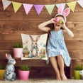 thumbnail image 6 of Ranliy 18In Easter Pillow Covers Spring Easter Throw Pillow Covers Easter Bunny Eggs Cushion Covers Pillow Cases for Home Outdoor Sofa Couch Decoration Linen Fabrics, 6 of 6