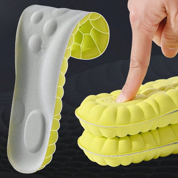 Plantillas deportivas de látex, almohadillas suaves para zapatos de alta elasticidad, desodorante ortopédico transpirable, cojín de absorción de impacto, plantilla de soporte para arco
