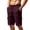 #0266-Wine, variant on Ceisia Waffle Fabric Drawstring Waist Casual Shorts Solid Relax Fit Beach Bottoms For Men Spring Summer Daily Wear Khaki M Gift