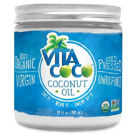 Vita Coco Organic Virgin Coconut Oil, Glass Jar, 14 Fl