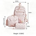 thumbnail image 3 of 2026 NEW Bow Backpack 3-Piece Set Cute College Laptop Rucksack for Women Fashion Travel Daypack Back-to-School(05_Green,A), 3 of 8