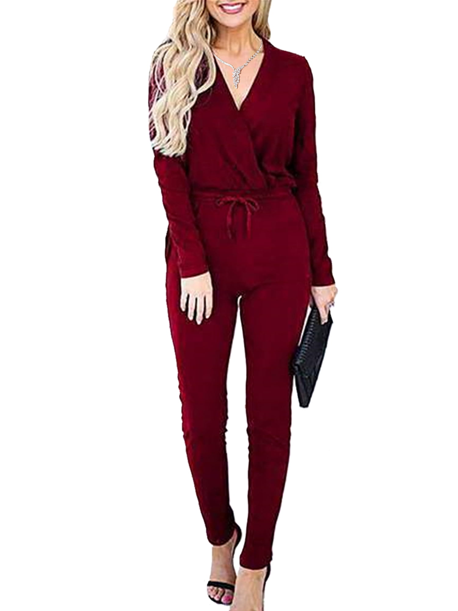 slim leg jumpsuit womens