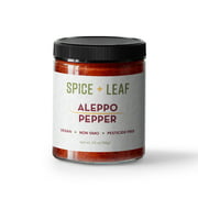 Premium Aleppo Pepper by SPICE   LEAF - Vegan Middle Eastern Mild Pepper Flakes, 3.5 oz