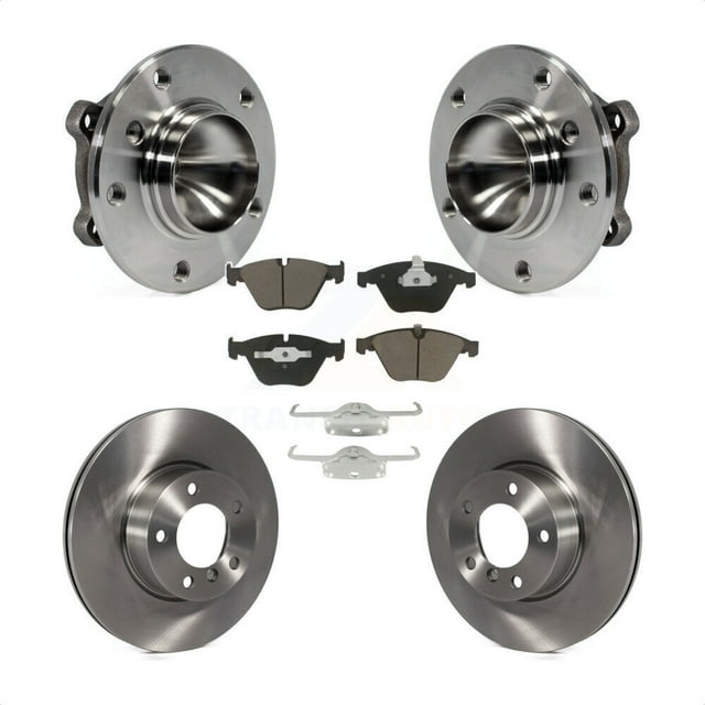 Transit Auto Front Hub Bearing Assembly Disc Brake Rotors and Ceramic Pads Kit for Car BMW 323i 328i X1 KBB-121907