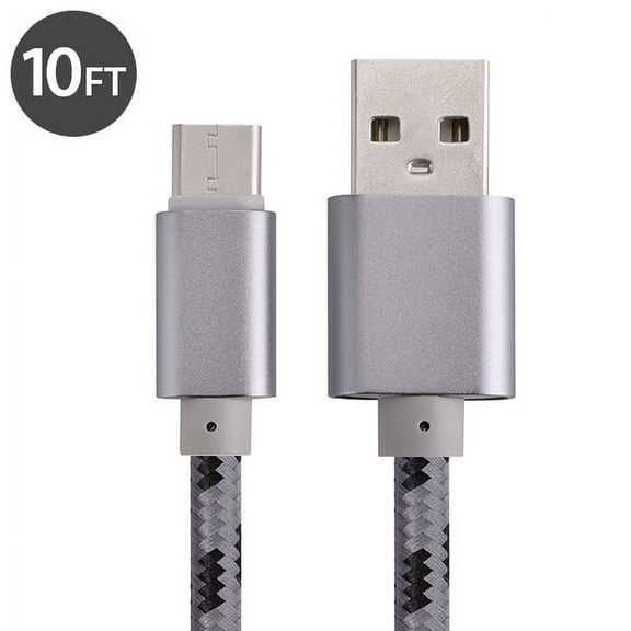 USB Type C Cable Charger, FREEDOMTECH 10ft USB C to USB A Charger Nylon Braided Cable Fast Charger Cord For Samsung Galaxy Note 8, Galaxy S8/S8 , Apple New Macbook, Nexus 6P 5X, Google Pixel, LG G5 G6