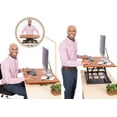 thumbnail image 4 of Stand Steady X- Pro, Ergonomic Adjustable Height Standing Desk Converter for Home or Office, Easy Lift Sit to Stand Laptop Desk Riser for Laptop and Computer Monitor (Cherry, 28in x 20in), 4 of 7
