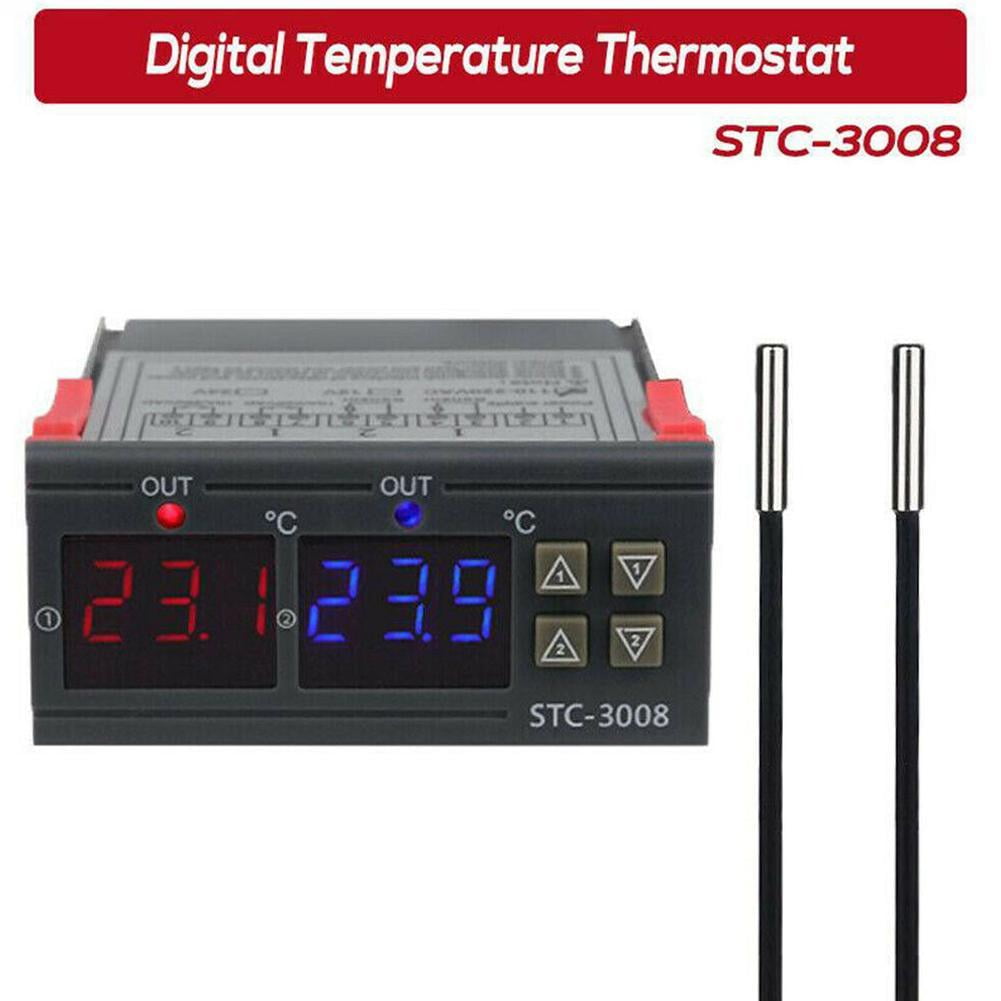 110-220vac 12/24vdc Stc-3008 Digital Temperature Controller Thermostat Tool  