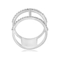 thumbnail image 3 of Bague Mode en Or Blanc 10K avec Diamant de Designer 1/2 Ct Main Droite Grand en Forme de H, 3 of 3