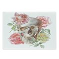 thumbnail image 1 of Rose Cutting Board, Tender Blossoms with Hand Drawn Style Watercolor Skull Mexican Gothic, Decorative Tempered Glass Cutting and Serving Board, Large Size, Multicolor, by Ambesonne, 1 of 1