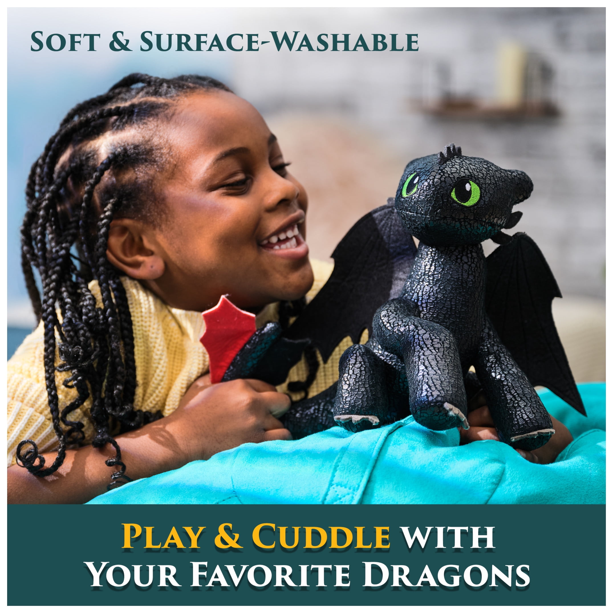 Dreamworks Dragons How to Train Your Dragon Toothless Plush Toy, 8"