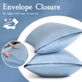thumbnail image 6 of LIFCOM Satin Pillowcase Set of 1 for Hair and Skin, Silky Body Pillow Case with Envelope Closure ,20"×54", Light Blue, 6 of 6